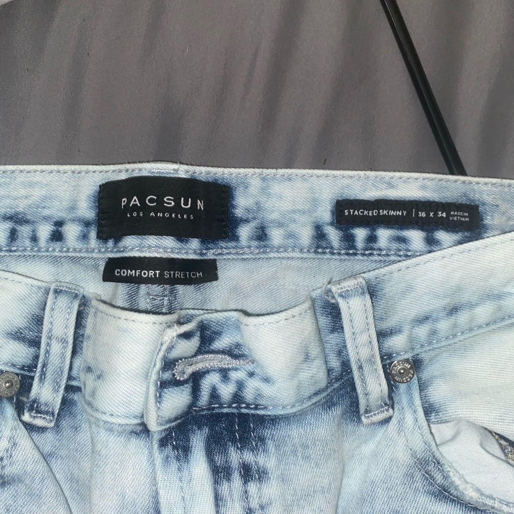 Pacsun "Stacked Skinny" distressed jeans